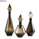 GobekUsa Leopard Print Glass Vase: Creative Flower Arrangement for Aesthetic Room Decor