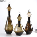 GobekUsa Leopard Print Glass Vase: Creative Flower Arrangement for Aesthetic Room Decor
