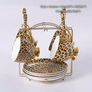 GobekUsa Leopard Print Bone China Coffee Set Tea Pot Cup Luxury Porcelain Drinkware