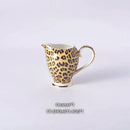 GobekUsa Leopard Print Bone China Coffee Set Tea Pot Cup Luxury Porcelain Drinkware