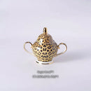 GobekUsa Leopard Print Bone China Coffee Set Tea Pot Cup Luxury Porcelain Drinkware
