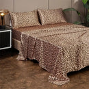 GobekUsa Leopard Print Satin Bedsheet Set King & Queen Sizes