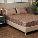 GobekUsa Leopard Print Satin Bedsheet Set King & Queen Sizes