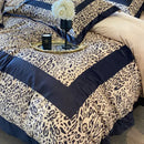 GobekUsa Leopard Print Velvet Bedding Set: Duvet Cover, Bed Sheet, Pillowcases