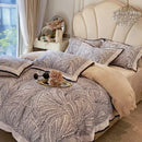 GobekUsa Leopard Print Velvet Bedding Set: Duvet Cover, Bed Sheet, Pillowcases