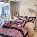 GobekUsa Leopard Print Velvet Bedding Set: Duvet Cover, Bed Sheet, Pillowcases