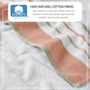 Decorative Cotton Stripe Bath Towel Set - Noelle Collection by Great Bay Home