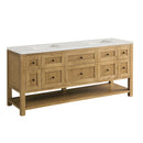 James Martin Breckenridge 72" Double Bathroom Vanity, Light Natural Oak