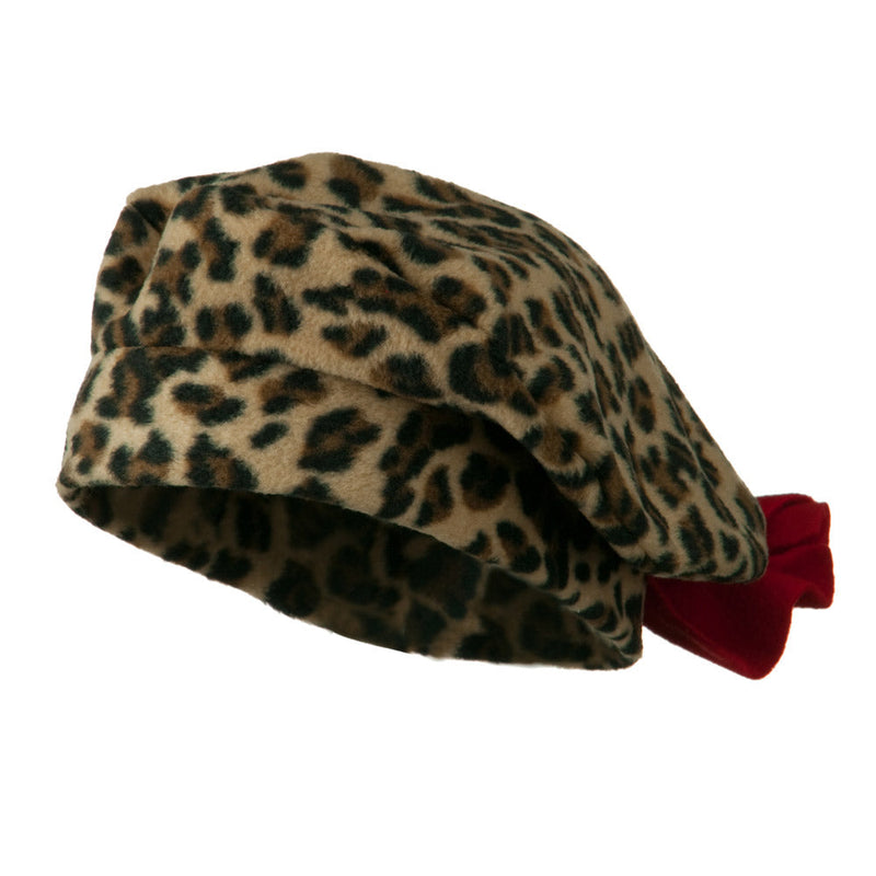 Ladies Fashionable Bow Fleece Beret