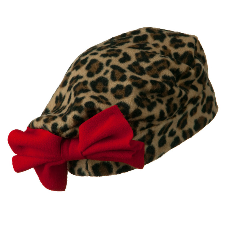 Ladies Fashionable Bow Fleece Beret