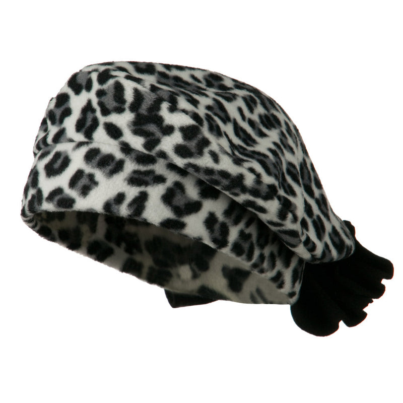 Ladies Fashionable Bow Fleece Beret