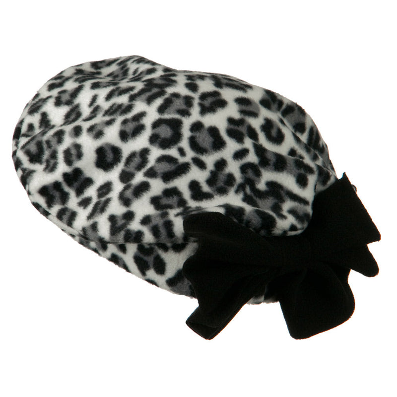 Ladies Fashionable Bow Fleece Beret