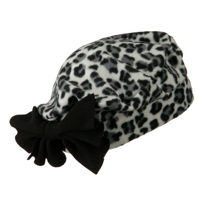 Ladies Fashionable Bow Fleece Beret