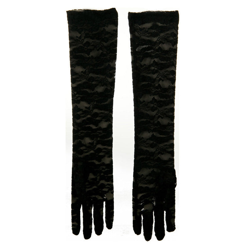 Woman's 19 Inches Long Laced Flower Glove