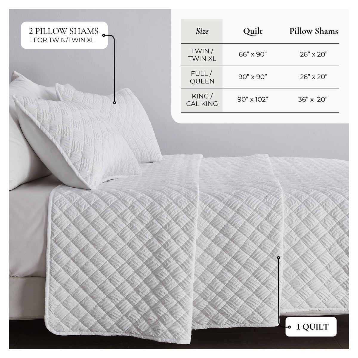 Diamond Embossed Quilt Set - Diamond Microsculpt Collection, photo 4 of 6