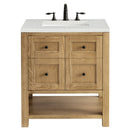 James Martin Breckenridge 30" Single Bathroom Vanity, Light Natural Oak