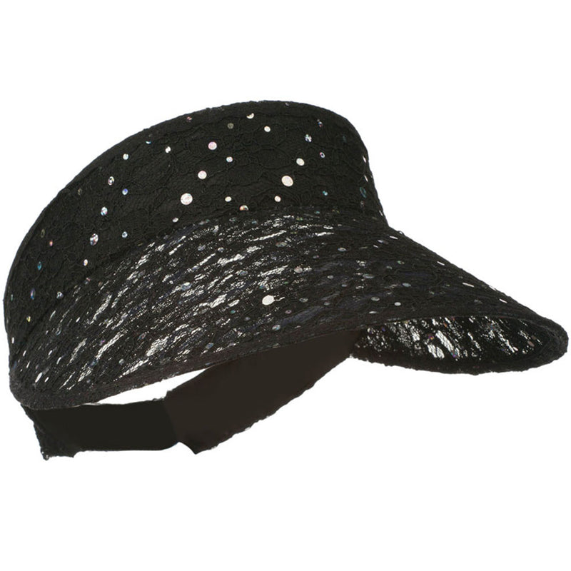 Lace Glitter Sun Visor