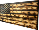 Large Burnt American Flag Hidden Gun Storage Cabinet (Burnt)