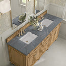 James Martin Lorelai 72" Double Bathroom Vanity, Light Natural Oak