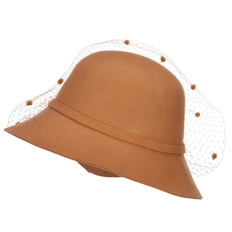 Flower Crystal Net Pom Wool Cloche