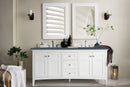 James Martin Palisades 72" Double Bathroom Vanity, Bright White