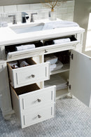 James Martin Bristol 36" Single Bathroom Vanity, Bright White