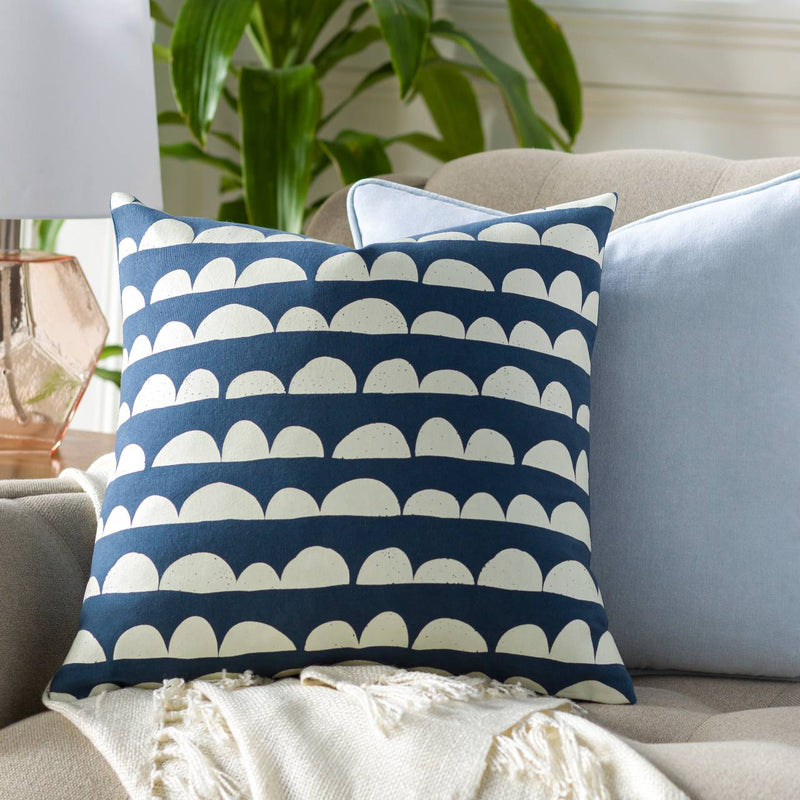 Achthoven Dark Blue Pillow Cover