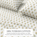 Turkish Cotton Flannel Sheet Set - Winter Floral Collection by Great Bay Home
