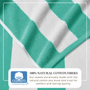 Cotton Velour Cabana Stripe Beach Towel - Novia Collection by Great Bay Home