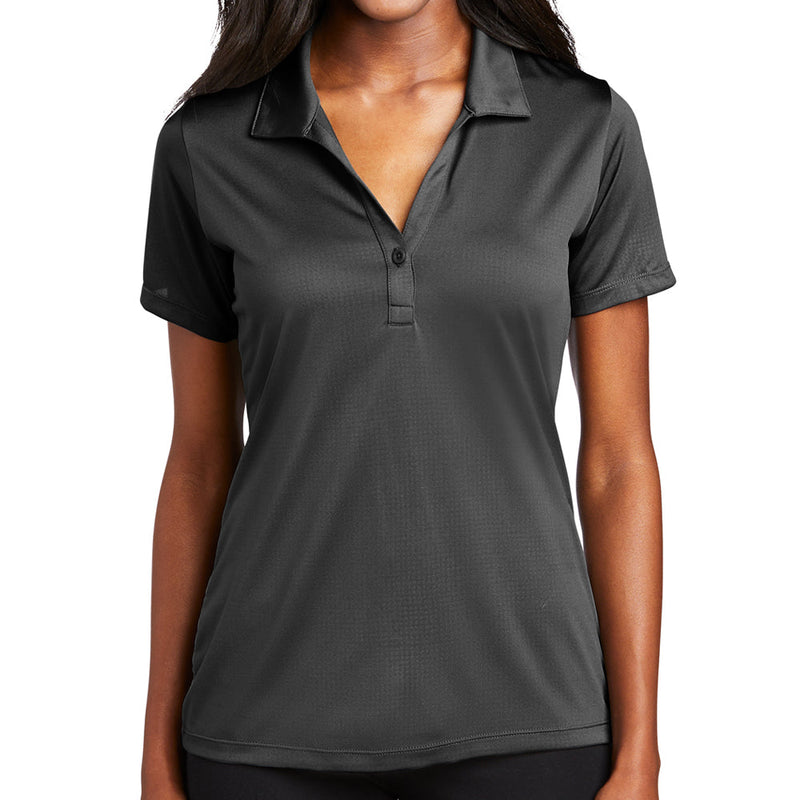 Ladies Big Size Embossed PosiCharge Tough Polo T-Shirt