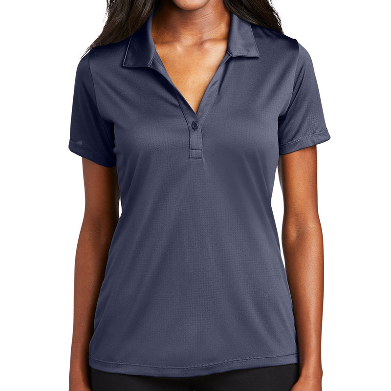 Ladies Big Size Embossed PosiCharge Tough Polo T-Shirt