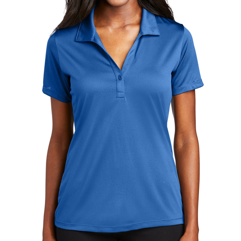 Ladies Big Size Embossed PosiCharge Tough Polo T-Shirt