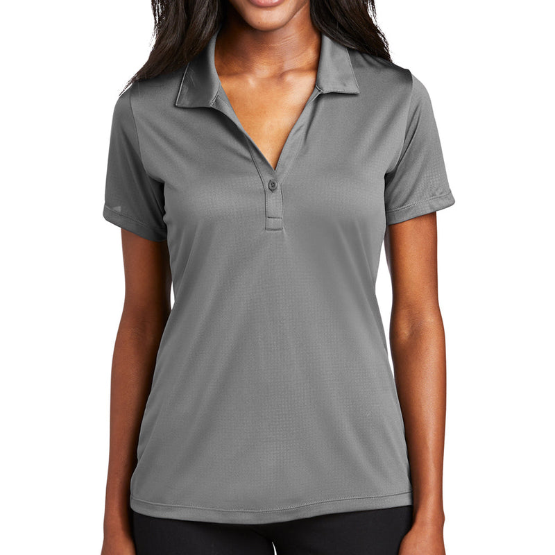 Ladies Big Size Embossed PosiCharge Tough Polo T-Shirt