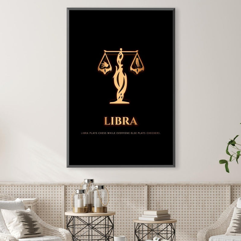 Libra - Gold Canvas