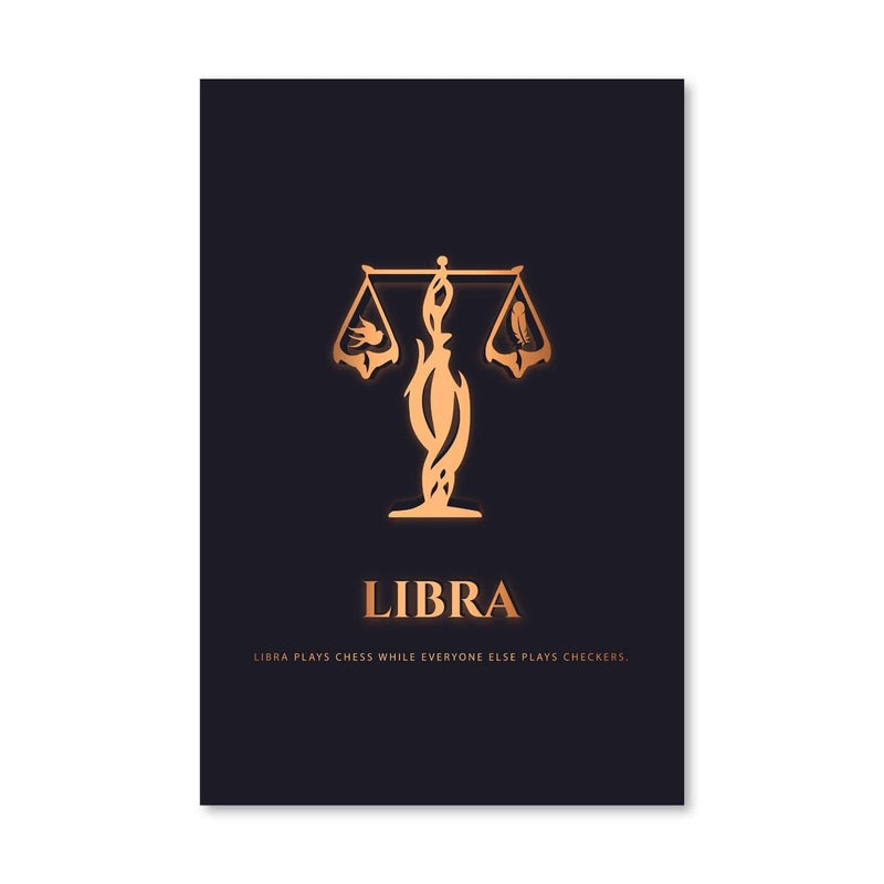 Libra - Gold Canvas