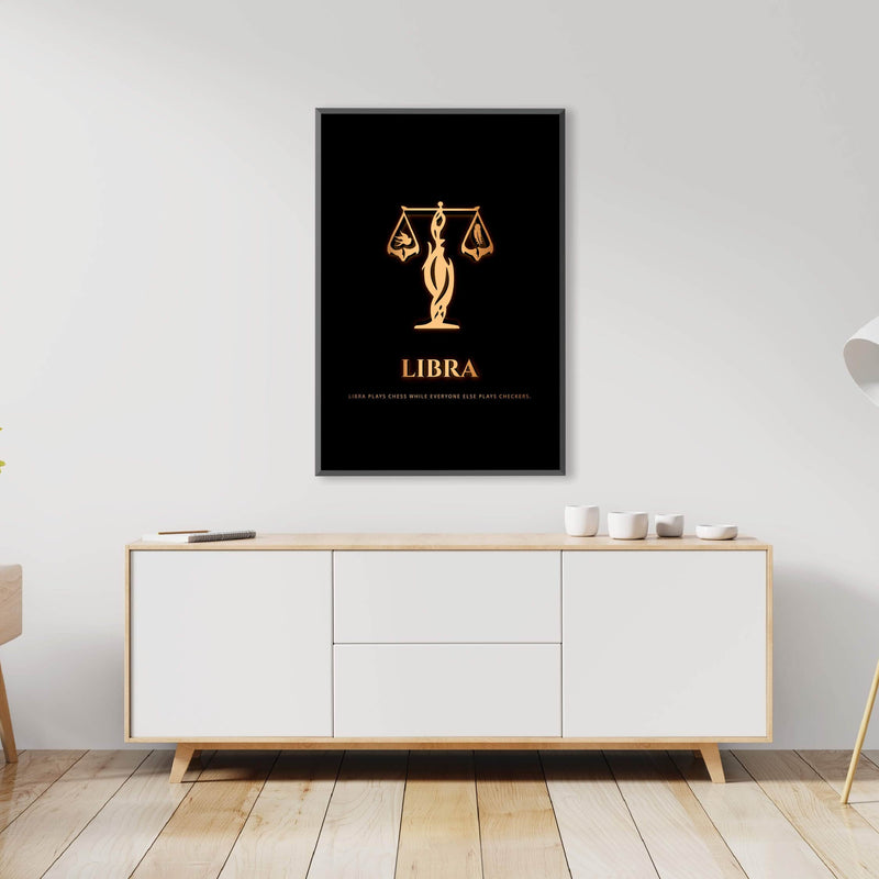 Libra - Gold Canvas