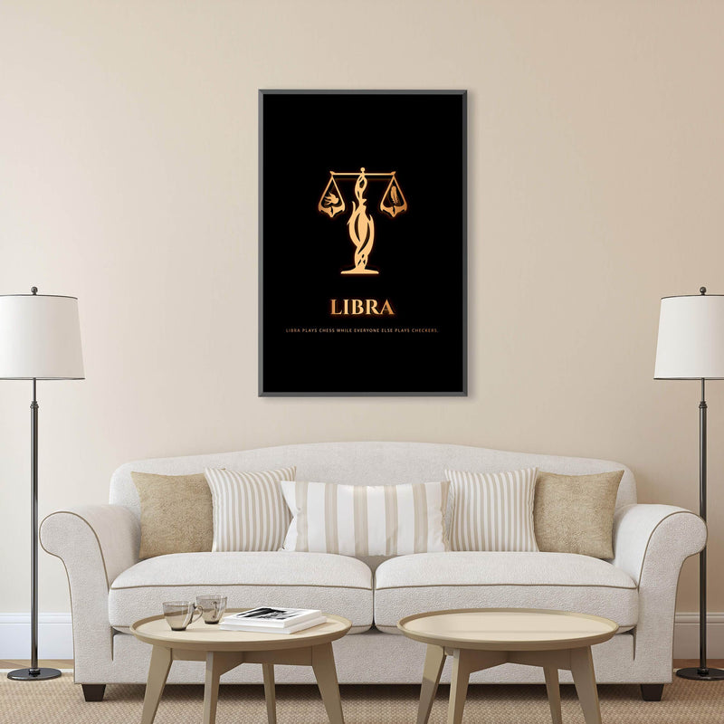 Libra - Gold Canvas