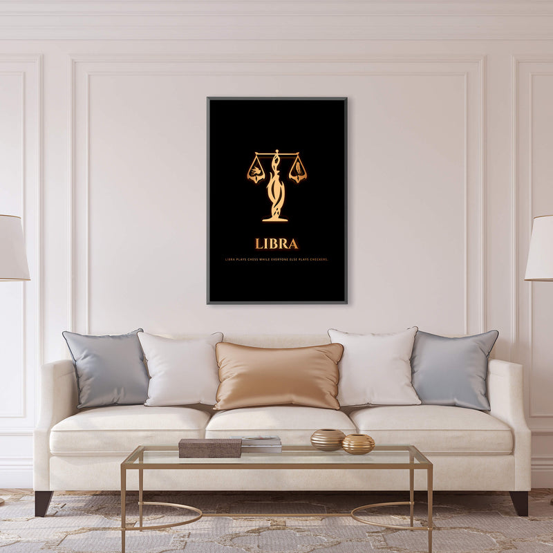 Libra - Gold Canvas