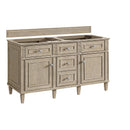 James Martin Lorelai 60" Double Bathroom Vanity, Whitewashed Oak