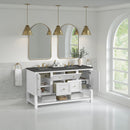 James Martin Breckenridge 60" Double Bathroom Vanity, Bright White