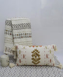 Embroidery Throw Pillow with Tassels 14" X 24"