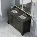 James Martin Brookfield 60" Double Bathroom Vanity, Black Onyx
