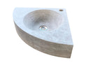 Light Beige Travertine Corner Vessel Bathroom Sink Wall Mount 15 7