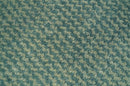 Light Blue and Beige Stripes Design Contemporary Custom Made wool Area Rug
