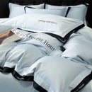 GobekUsa Ice Silk Embroidery Bed Set | Skin-Friendly Duvet Cover Kit | Comforter Sets