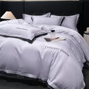 GobekUsa Ice Silk Embroidery Bed Set | Skin-Friendly Duvet Cover Kit | Comforter Sets