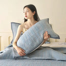 GobekUsa Cotton Three-Layer Towel Blanket with Pillow - Summer Cool Quilt