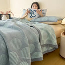 GobekUsa Cotton Three-Layer Towel Blanket with Pillow - Summer Cool Quilt
