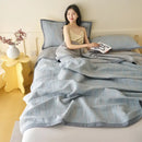GobekUsa Cotton Three-Layer Towel Blanket with Pillow - Summer Cool Quilt