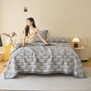 GobekUsa Cotton Three-Layer Towel Blanket with Pillow - Summer Cool Quilt